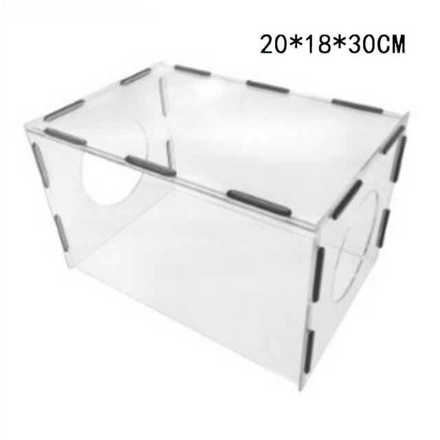 MYG Grinding Dust Box Acrylic Buffing Dust Hood with 2Holes for Polishing Dust Cover