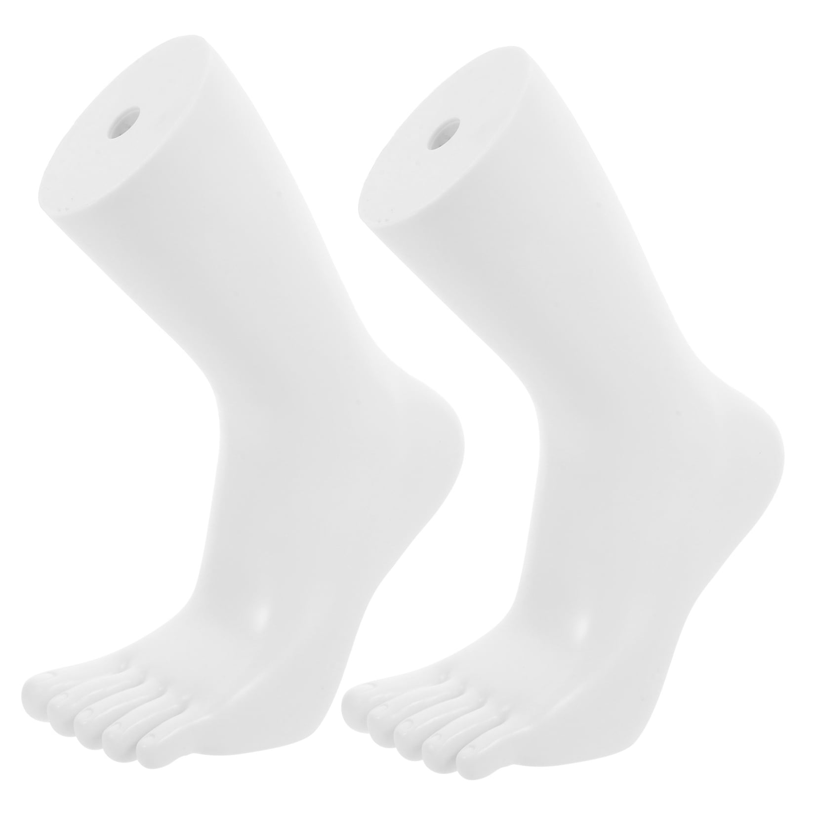 TAILTOSS Mannequin Feet Display Pair for Toe Socks and Anklets, Easy to Clean, White, 21x20x8 Inches