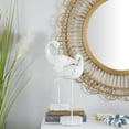 thumbnail image 2 of 16", 16"H White Polystone Bird Sculpture, by DecMode (2 Count), 2 of 8