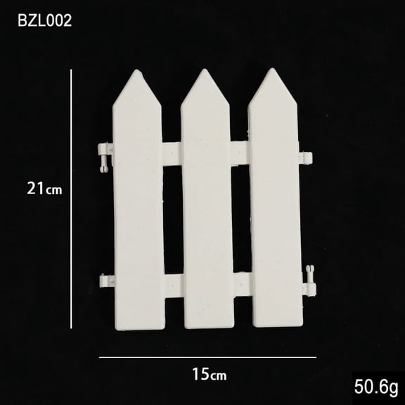 DECORNIJIA small garden fence Fence Panel Plastic Detachable Family Holiday Season 1Pack