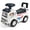 White, variant on JoyStone Toddler Police Ride-On Car, Foot-to-Floor Push Car with Music & Sound Effects, Under Seat Storage, Indoor Outdoor Riding Toy for Kids, Black