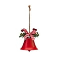 thumbnail image 2 of Christmas Bells,Metal Vintage Bells Ornaments Decorations with Red Bow and Berry Tree Hanging Ornament Hanging Ornament for Xmas Tree Holiday Fireplace Home Decor(Red), 2 of 5