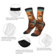 thumbnail image 3 of Fuzoiu Strong Kitten Lifting Weights Print Kids Socks For Boys Girls,Grip Crew Socks with Non Slip,Lightweight Stretch Crew Socks,Toddlers Crew Boot Socks, 3 of 5