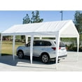 thumbnail image 2 of 10x20 (8) Leg Portable Carport Outdoor Party Sun Shade Shelter - WHITE - 1 1/2" Frame, 2 of 10