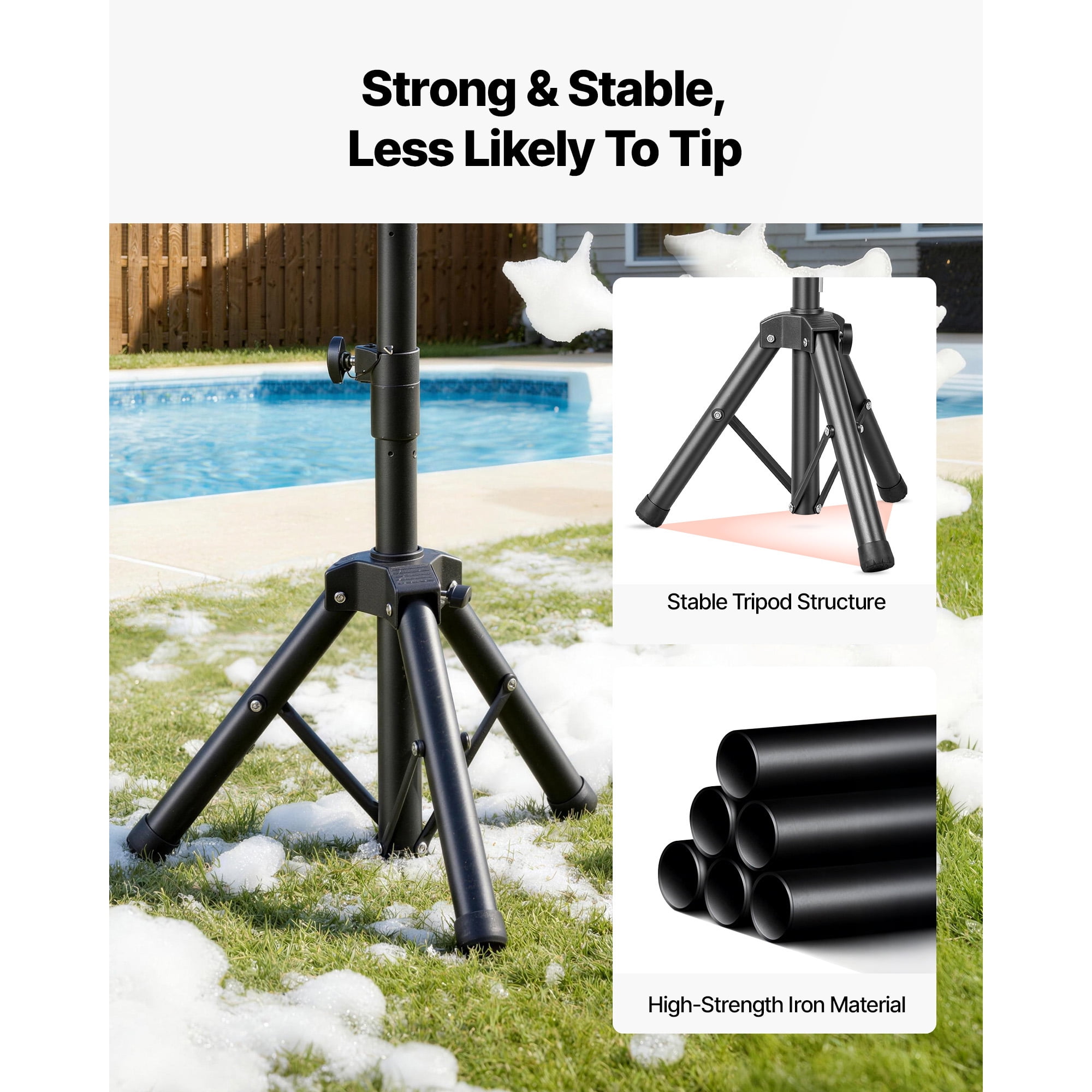 KFFKFF Foam Machine with Automatic Oscillation, Bubble Maker with Fan, LED Lights, and Stable Triangular Design for Events, Outdoor Fun, and Celebrations