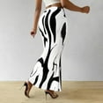 thumbnail image 4 of Women's Zebra Striped Print Skirts High-Waisted Pleated Fishtail Pencil Skirt Simple Fashion Half-body Skirt, 4 of 6