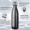 thumbnail image 3 of Termo, botella de agua de acero inoxidable de 500 ml, aislamiento al vacío de doble pared, botellas frías/calientes sin BPA y ecológicas. Thermo JM, 3 of 5