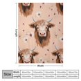 BCIIG Cute Highland Cow Blanket Soft Lightweight Cozy Animal Flannel