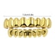 thumbnail image 4 of Rejillas dentales chapadas en oro para hombres y mujeres, estilo hip hop, con diamantes en la parte superior e inferior, para disfraces de raperos y cosplay, 4 of 8