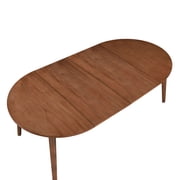 Better Homes & Gardens Greyson Mid-Century Extendable Dining Table, Solid Wood and Veneer, Acorn Finish