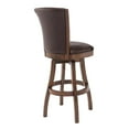 thumbnail image 4 of Raleigh 26" Counter Height Swivel Wood Barstool in Chestnut Finish and Kahlua Faux Leather, 4 of 5