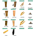 thumbnail image 3 of 4PK 1U3352 Bucket Teeth rock 9J2358 Pins ,8E6359 RETAINER FIT CATERPILLAR J350,, 3 of 3