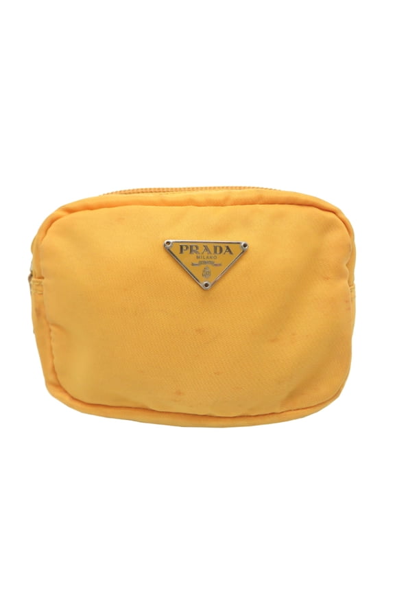 Pre-Owned Prada Women's Nylon Pouch, Yellow