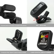 Likegreen Guitar Tuner Chromatic LCD Clip-on Electric Tuner Sensitive Chips for Guitar Ukulele Violin Black 2024