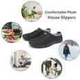 thumbnail image 5 of Winter Slippers for Men Women Warm Slip on House Slippers with Plush Lining Indoor Outdoor Anti-Skid Shoes, 5 of 7