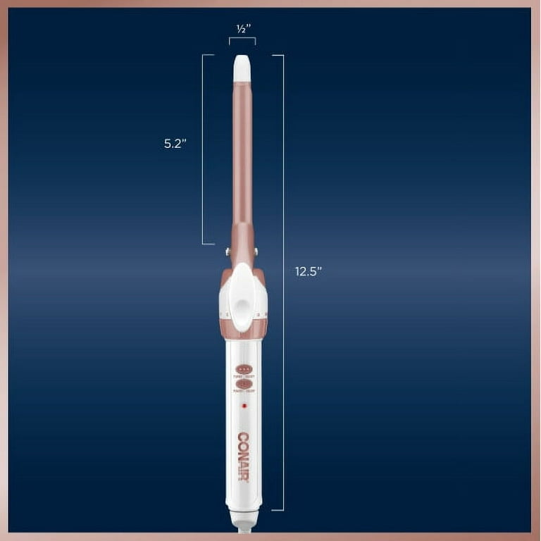 Conair Double Ceramic Curling Iron 0.5 inch Rose Gold CD699GN