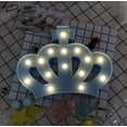 thumbnail image 3 of WE Star Marquee Sign Lights, LED Marquee LightsSign Marquee Night Light for Kids Room Lamp Battery Operated (Yellow Crown), 3 of 4