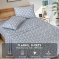 thumbnail image 5 of RUVANTI Flannel Sheets Twin Size - 100% Cotton Brushed Flannel Bed Sheet Sets - Deep Pockets 16 Inches (fits up to 18") - All Seasons Breathable & Super Soft - Warm & Cozy - 3 Pcs - Damask, 5 of 8