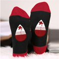 thumbnail image 2 of Luxalzxs Christmas Socks for Men/Women Snowman Print Color Block Socks Comfy Warm Crew Socks Ankle High Winter Cotton Socks Holiday Socking, 2 of 3