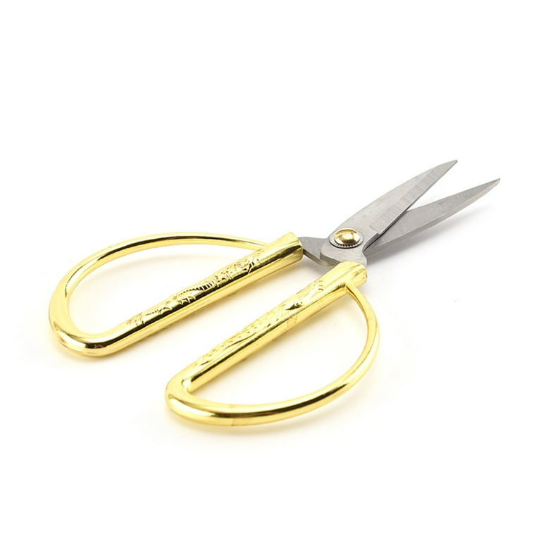 Metal Scissors Golden And Silver 3d Dragon Pattern Metal Cutter