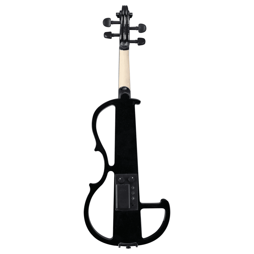Tcbosik 4/4 Full Size Electric Violin Set with Headphone and Connecting Line for Beginner Adults, Fiddle with Bow, Case and Rosin, Black
