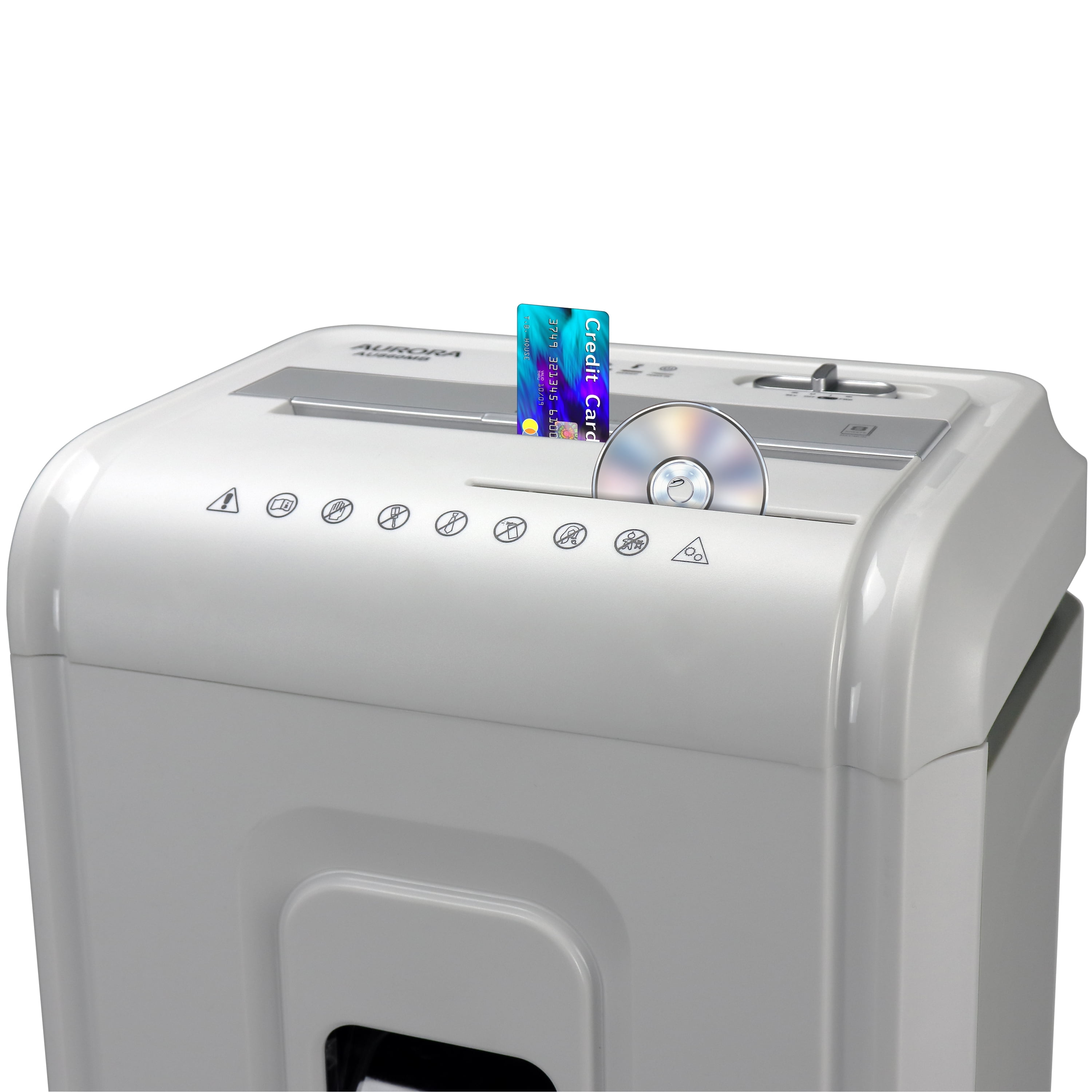 Aurora AU860MB High-Security 8-Sheet Micro-Cut Shredder, CD/DVD and Credit Card, Pullout Basket
