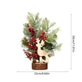 thumbnail image 3 of Gumesh Mini Desktop Christmas Tree, PVC Tabletop Holiday Decor with Realistic Needles - Perfect for Office, Home & Holiday Scene Displays, Festive Arrangement Centerpiece, 3 of 6