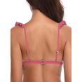 thumbnail image 2 of Mujeres flejado Cruz Top Acolchado de Dos Piezas Bikini Raya impresión Inferior Playa Trajes de baño Top - Melon rojo CH Top - Melon rojo CH Xishao ropa, 2 of 2