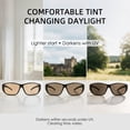 thumbnail image 4 of Photochromic Polarized Over Glasses Sunglasses for Prescription Eyeglasses, UV400 Transition Lenses, TR90 Lightweight 26g, Glare Reduction Sunglasses for Men & Women, 4 of 7