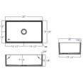 thumbnail image 2 of Pemberly Row 33" White Smooth Apron Single Bowl Fireclay Farm Sink, 2 of 10
