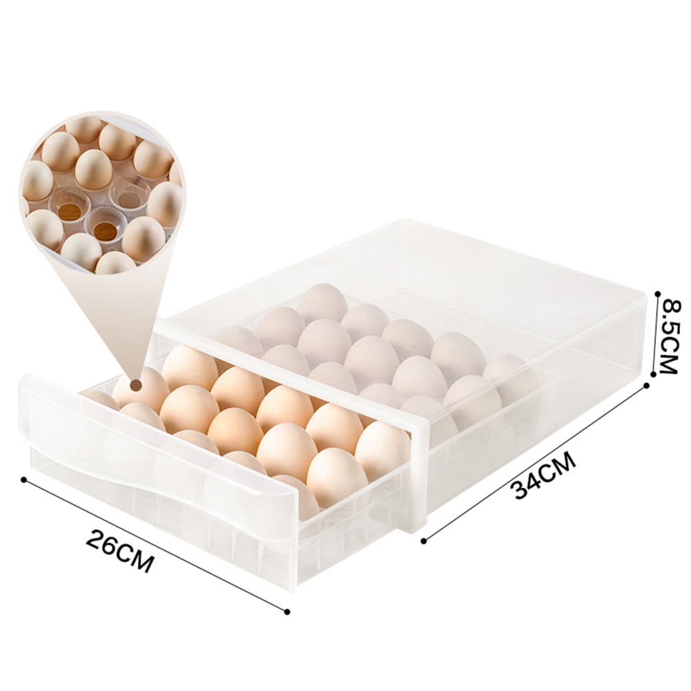 30/60 Grid Large Capacity Egg Holder for Refrigerator Household Egg Fresh Storage  Box for Fridge Egg Storage Container - Walmart.com
