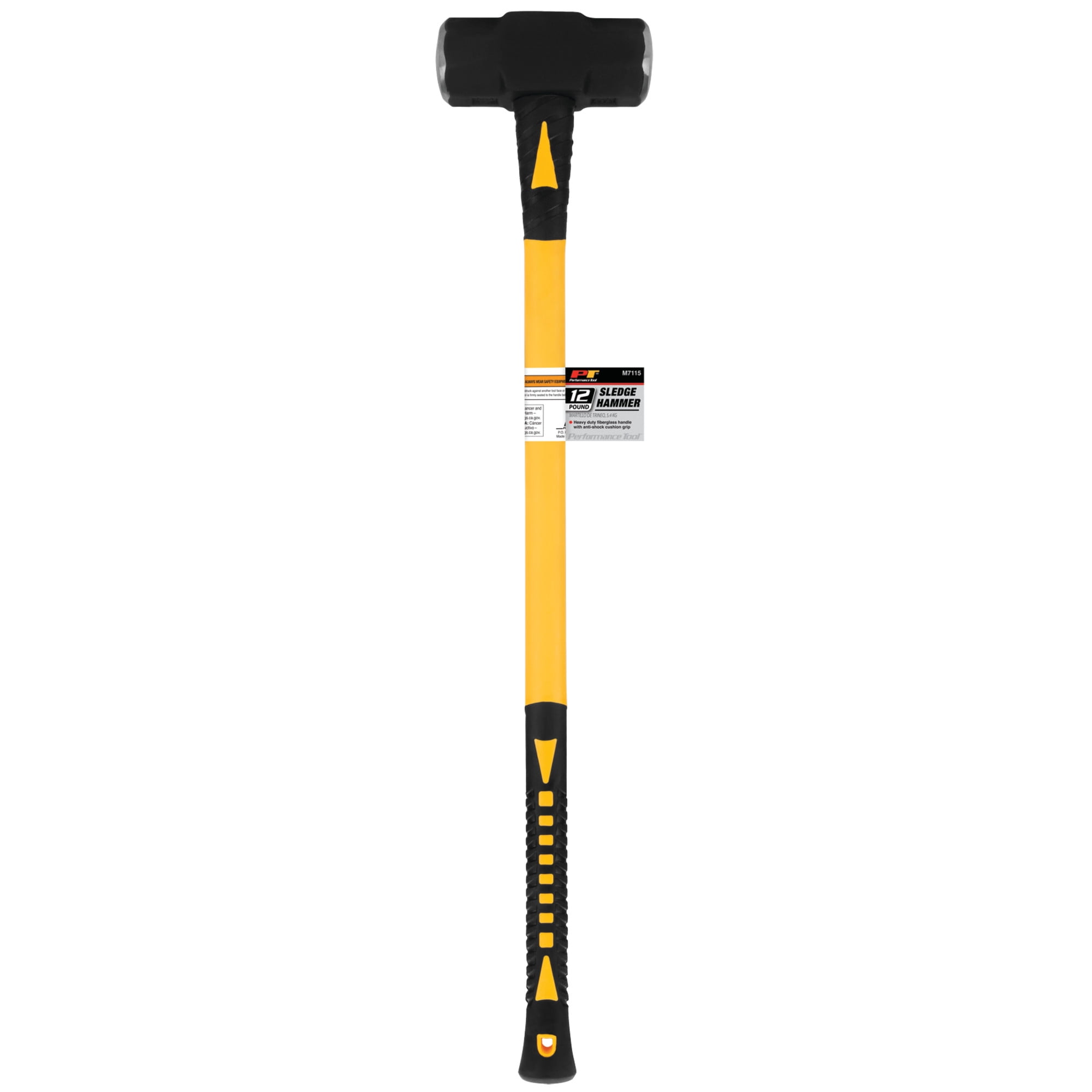 Performance Tool M7115 12-Pound Sledge Hammer With Fiberglass Handle