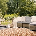 thumbnail image 4 of Safavieh Courtyard Alvin Geometric Indoor/Outdoor Area Rug, Terracotta/Bone, 4' x 4' Square, 4 of 9