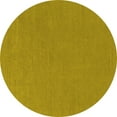 thumbnail image 1 of Ahgly Company Machine Washable Indoor Round Oriental Yellow Industrial Area Rugs, 7' Round, 1 of 4