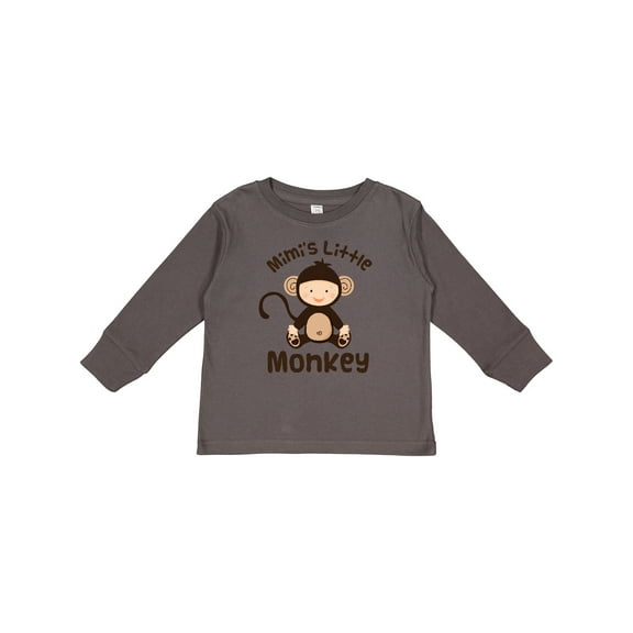 Inktastic Mimi Little Monkey Grandchild Boys or Girls Long Sleeve Toddler T-Shirt