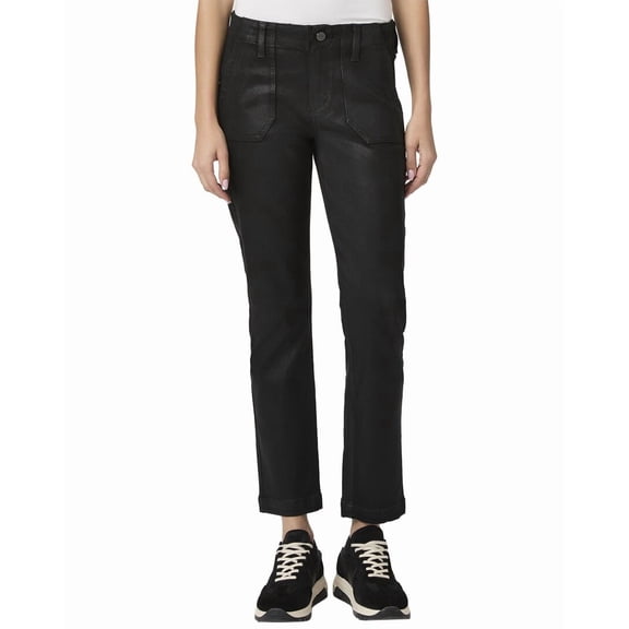 PAIGE womens Mayslie Black Fog Luxe Coating Straight Leg Jogger Jean, 26
