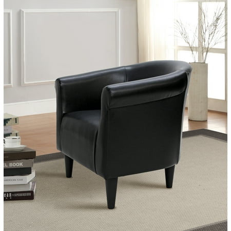 Mainstays Faux Leather Bucket Accent Chair, Multiple