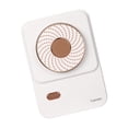 thumbnail image 2 of Ventilador portátil para colgar en el cuello, USB, recargable, mini enfriador, deportes, viajes, suministros de refrigeración, color blanco Advancent HA004082-01B, 2 of 6
