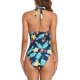 thumbnail image 4 of Gibobby Trajes de Baño Mujer Traje de baño con escote en V para mujer Traje de baño con pliegues Traje de baño con escote(Marina,CH), 4 of 4