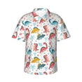 thumbnail image 2 of Goofa Dinosaur Hawaiian Shirt for Men, Unisex Summer Beach Casual Short Sleeve Button Down Shirts,Aloha Tropical Floral print shirt-Small, 2 of 9