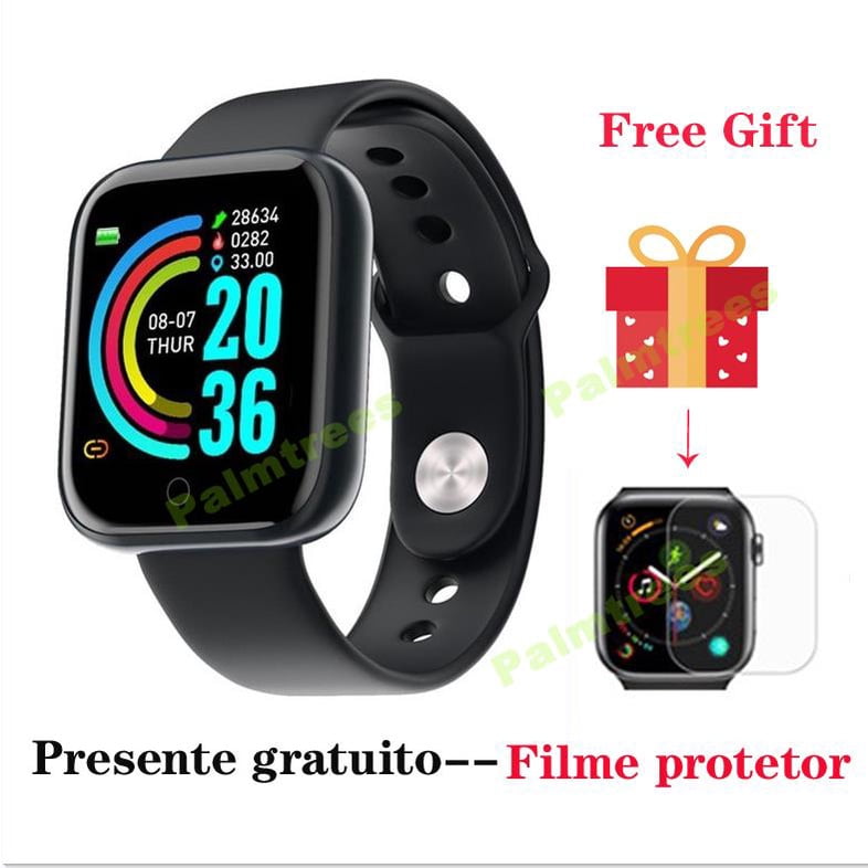 Y68 Reloj inteligente D20 1.44 Pulgadas BT 4.0 Impermeable Monitor Cardiaco Gao Jiahui unisex Walmart en linea