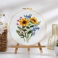 thumbnail image 2 of Embroidery Kits for Beginners Hand Embroidery Colorful Flower Plant Diy Kits with Embroidery Hoops Needles Threads, 2 of 8
