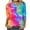 Multicolor Tops for Women _f, variant on Women's Tie Dye Ombre Spring Elegant Shirts Summer Clothes for Teen Girls Vintage Dressy Casual Tops Round Neck Blouse Fashion 2024 3/4 Sleeve Loose Fit Flowy Tunic Tops Multicolor T Shirts S