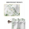 thumbnail image 6 of Eucalyptus Leaves Bathroom Window Curtain, Sage Green Plaid Watercolor Light Filtering Coffee Kitchen Curtains, Bedroom Living Room Curtains 2 Panel 84"x45", 6 of 6