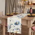 thumbnail image 2 of Table Runners 36 Inches Long Dress Scarves, Spring Blue Floral Farmhouse Kitchen Table Runner, Short Coffee Tablerunners, Vintage Garden Wildflowers Botanical 13x36 Inch, 2 of 9