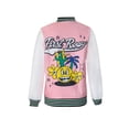 thumbnail image 6 of LovelyWholesale Conventional Collar Letter Print Striped Women's Plus Jacket, 6 of 6
