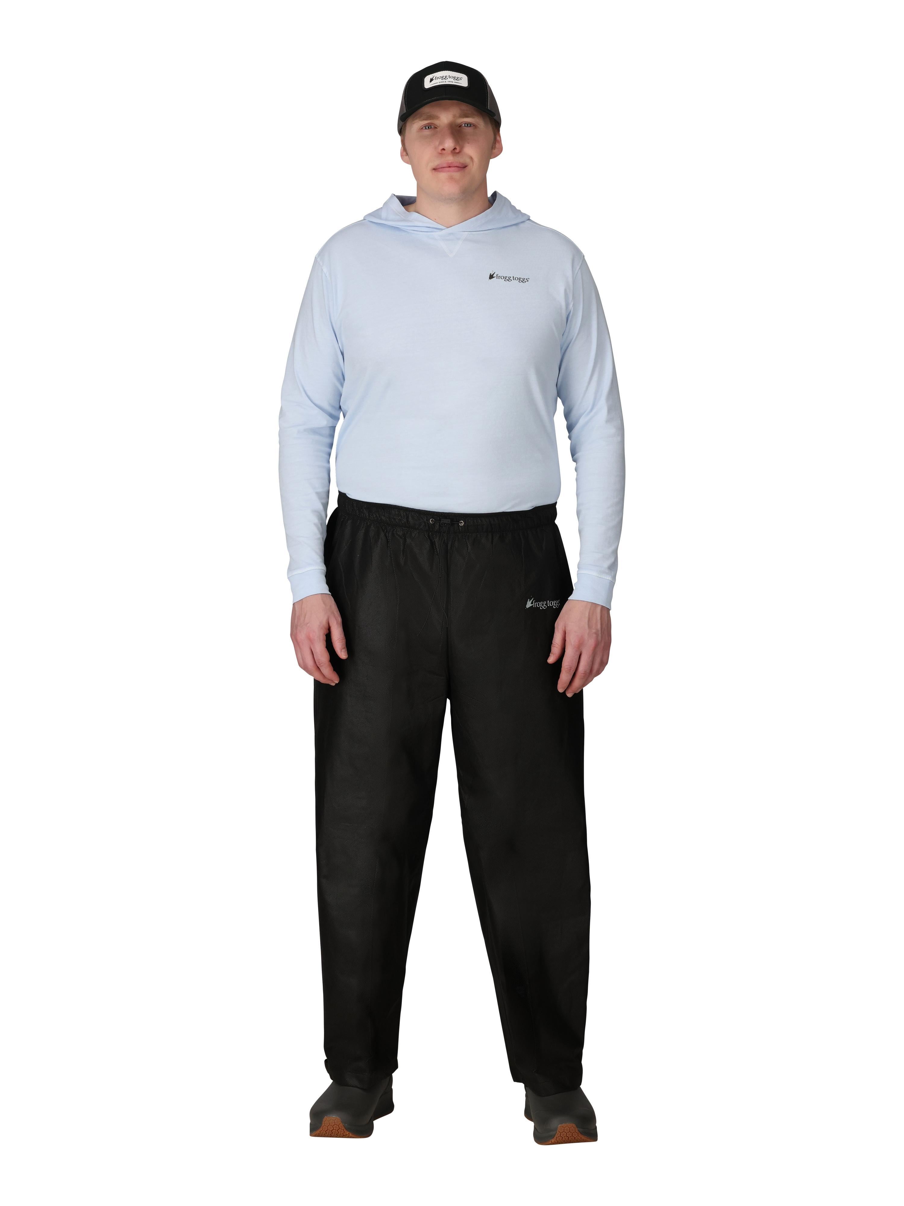 Frogg Toggs Pro Action Waterproof Rain Pant, Black, Size Small