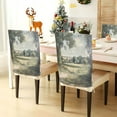 thumbnail image 3 of Decorative Chair Back Cover One Size x6 Chair Cover Dining Chair Slipcovers Chair Back Decoration Festival Chair Decoration Beautiful Gray Woods, 3 of 6