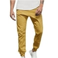 thumbnail image 2 of UTTOASFAY Mens Pants Men's Long Casual Sport Pants Fit Trousers Running Joggers Sweatpants Yellow 16(XXXXL), 2 of 6