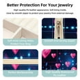 thumbnail image 3 of Valentine's Day Travel Portable Square Jewelry Box Earring Necklace Bracelet Holder Organizer Display Case Stand Decorative Box Storage Box, 3 of 6